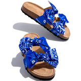 Party & Evening Flat Heel Satin Slippers - Amamble