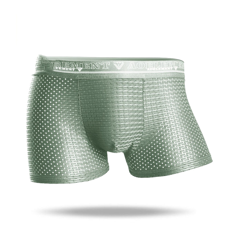 2021 Men's Ice Silk Mesh Breathable Boxer Briefs - Amamble