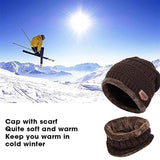 Warm Beanie Cap With Scarf - Amamble