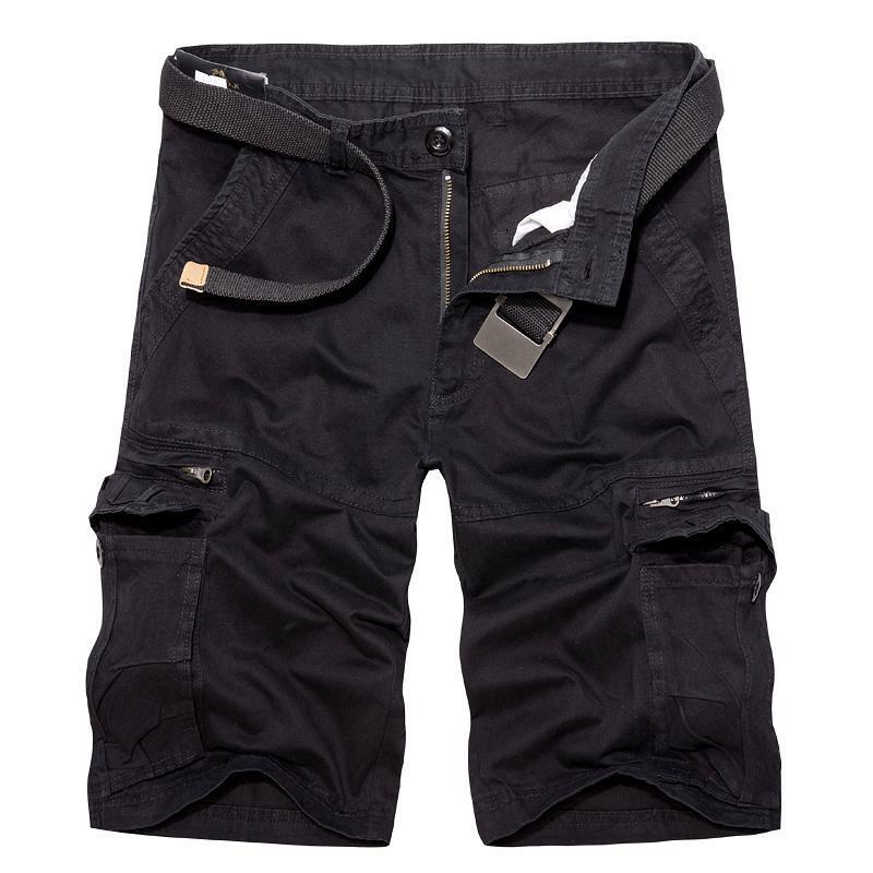 Men's Cargo Shorts Utility Work Short Outdoor Twill Cotton Shorts with Pockets - Amamble