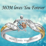 Mom Loves You Forever Turtle Statement Ring - Amamble