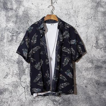 Retro trend holiday men's shirt - Amamble