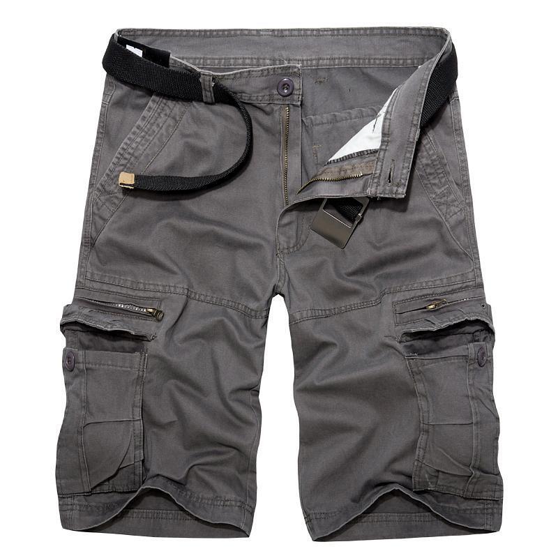Men's Cargo Shorts Utility Work Short Outdoor Twill Cotton Shorts with Pockets - Amamble