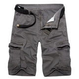 Men's Cargo Shorts Utility Work Short Outdoor Twill Cotton Shorts with Pockets - Amamble
