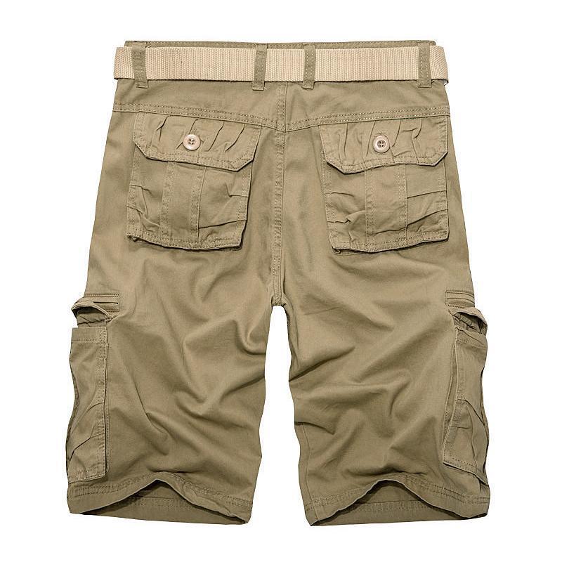 Men's Cargo Shorts Utility Work Short Outdoor Twill Cotton Shorts with Pockets - Amamble
