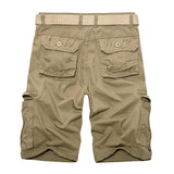Men's Cargo Shorts Utility Work Short Outdoor Twill Cotton Shorts with Pockets - Amamble