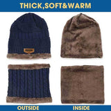 Warm Beanie Cap With Scarf - Amamble