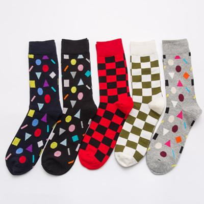 5 Pieces Couple creative fancy colorful Lattice animal socks - Amamble
