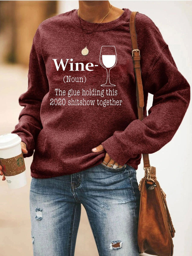 WINE Heart Sweatshirt - Amamble
