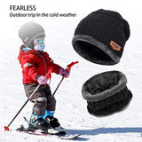 Warm Beanie Cap With Scarf - Amamble