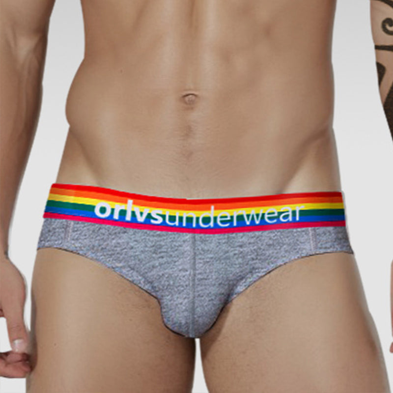 Mens Rainbow Belt Cotton Comfy Briefs
