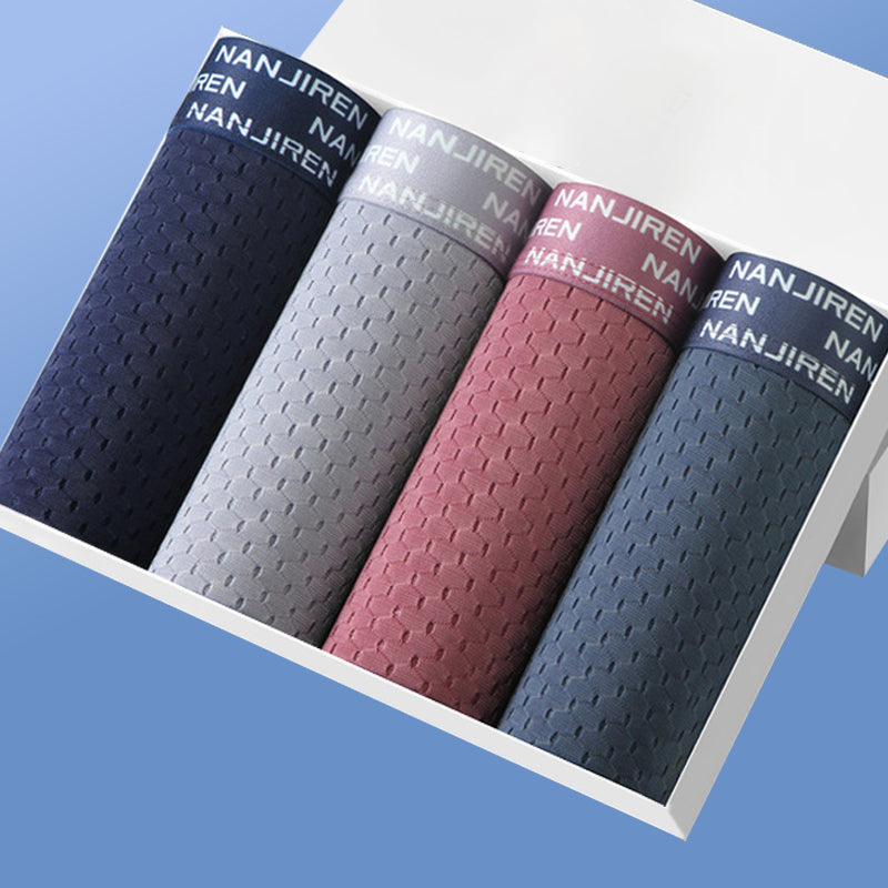 4-Pack Men's Ice Silk Cool Fresh Boxer Briefs