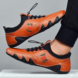 Men's leather casual beanie shoes - Amamble