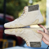 Men's High Top Casual Leather Shoes - Amamble