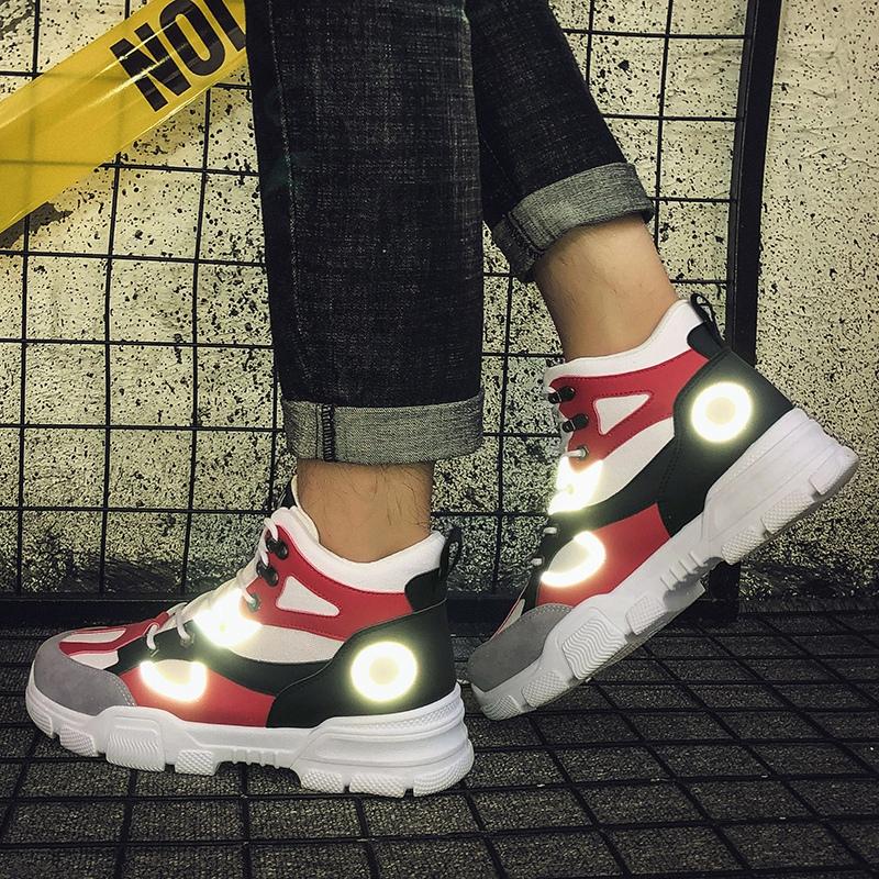Men's High Top Luminous Martin Boots - Amamble