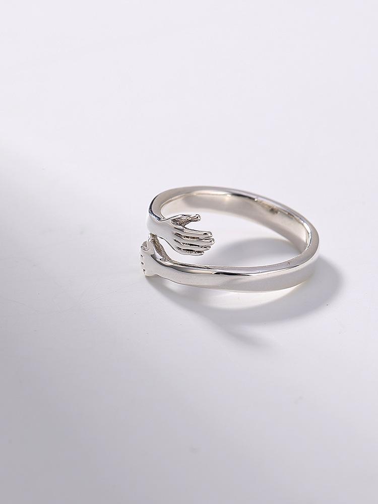 Sterling Silver Hug Ring - Amamble