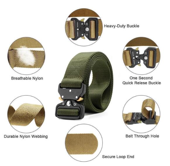 Military Style Tactical Nylon Belt - Amamble