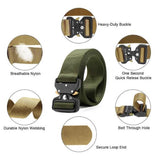 Military Style Tactical Nylon Belt - Amamble