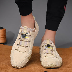 Men's leather casual beanie shoes - Amamble