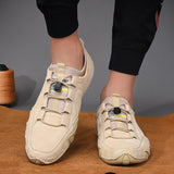 Men's leather casual beanie shoes - Amamble