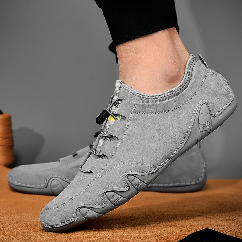 Men's leather casual beanie shoes - Amamble
