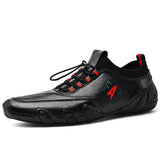 Men's leather casual beanie shoes - Amamble