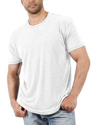 Pure Color Casual Short-Sleeved T-Shirt - Amamble