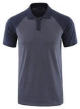 Men's Quick Dry Short Sleeve Breathable Sports Athletic Polo Tee Shirt - Amamble