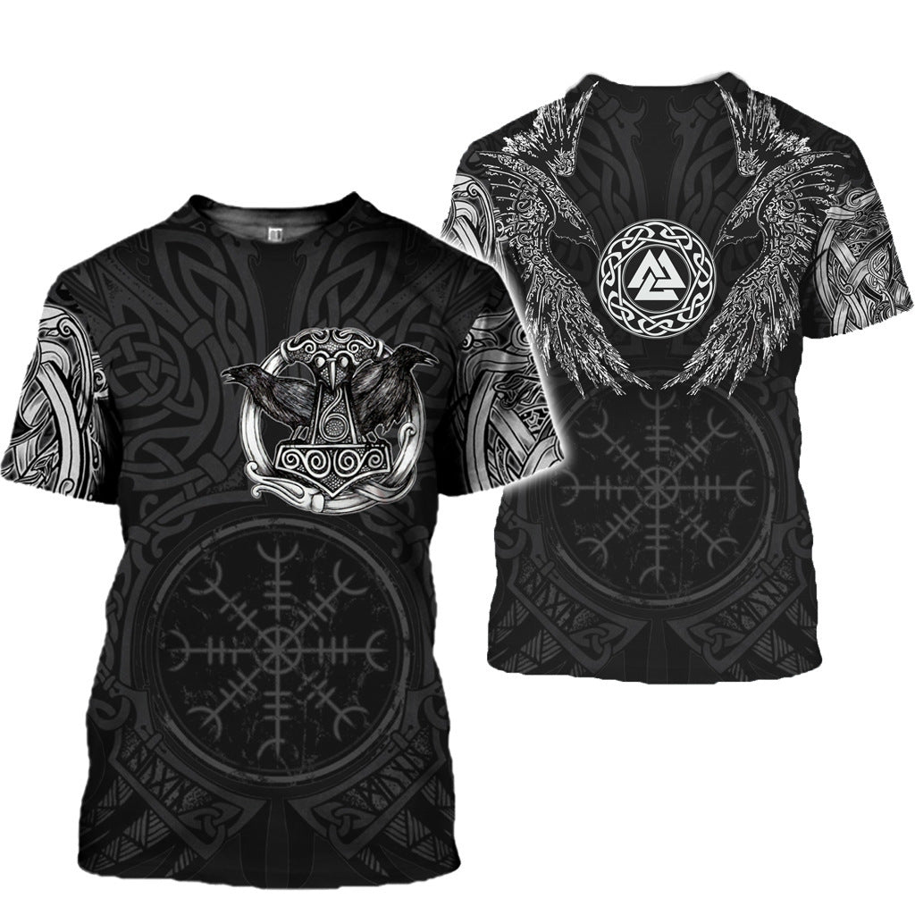 Viking Myth 3D Short-Sleeved T-Shirt - Amamble