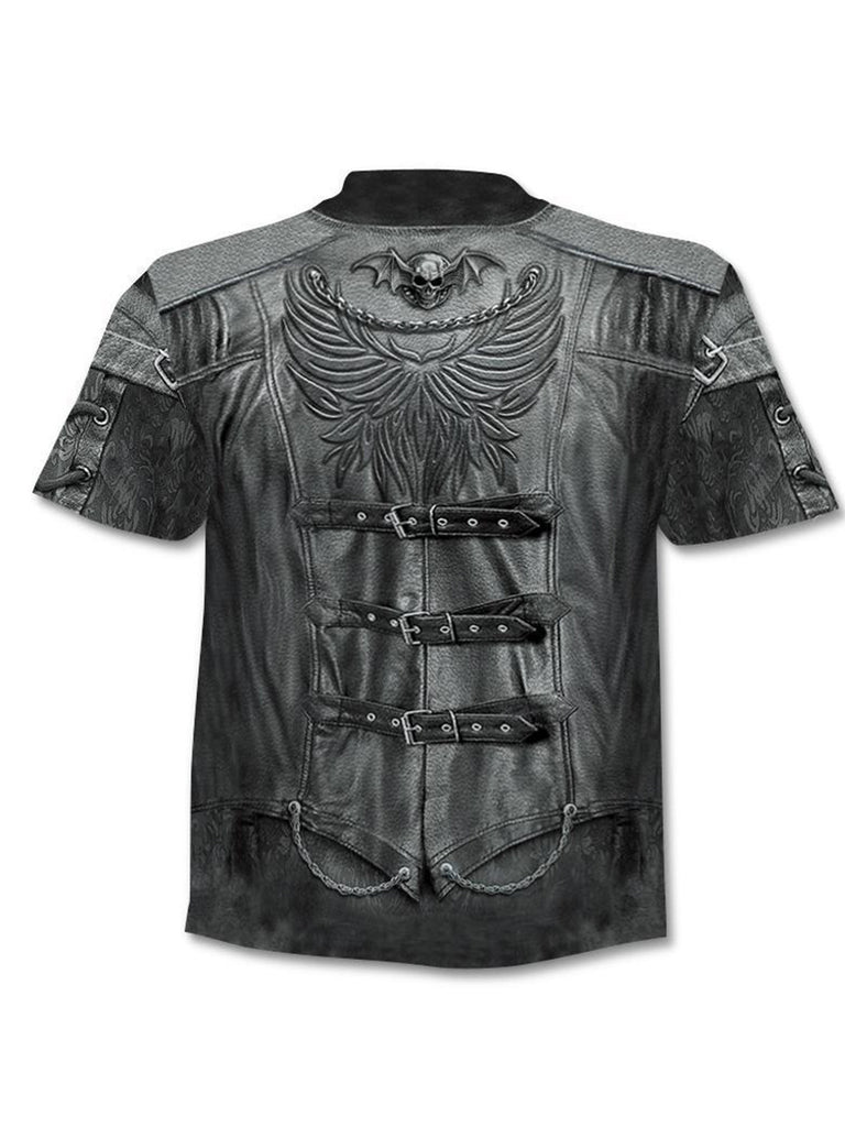 Round Neck Print Trendy T-Shirt - Amamble
