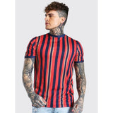 3D Stripe Print Short Sleeve T-Shirt - Amamble