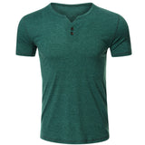 2021 Summer Solid Color Button T-Shirt - Amamble