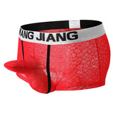 New lace pattern split design. Sexy and comfortable men's underwear