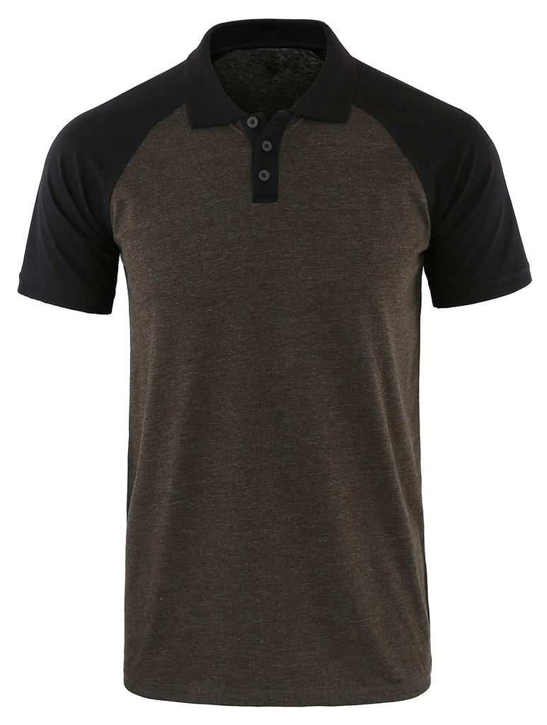 Men's Quick Dry Short Sleeve Breathable Sports Athletic Polo Tee Shirt - Amamble