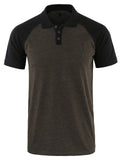 Men's Quick Dry Short Sleeve Breathable Sports Athletic Polo Tee Shirt - Amamble