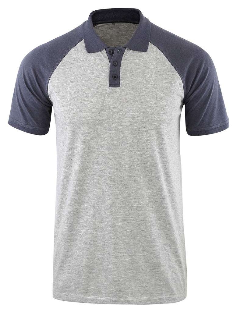 Men's Quick Dry Short Sleeve Breathable Sports Athletic Polo Tee Shirt - Amamble