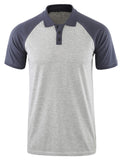 Men's Quick Dry Short Sleeve Breathable Sports Athletic Polo Tee Shirt - Amamble