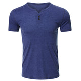 2021 Summer Solid Color Button T-Shirt - Amamble