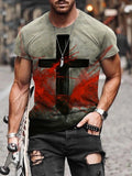 Men's Print Short Sleeves Casual T-shirt 06 - Amamble