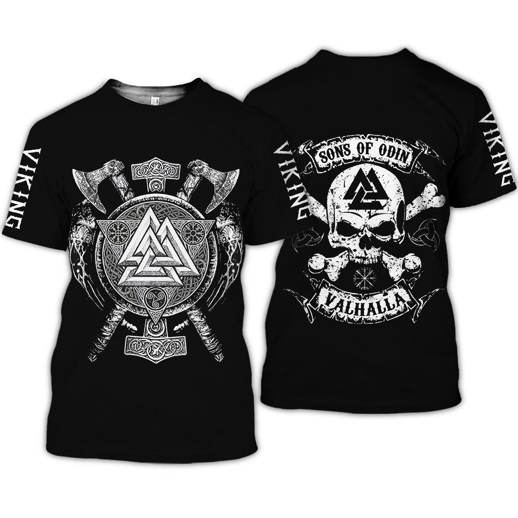 Viking Myth 3D Short-Sleeved T-Shirt - Amamble