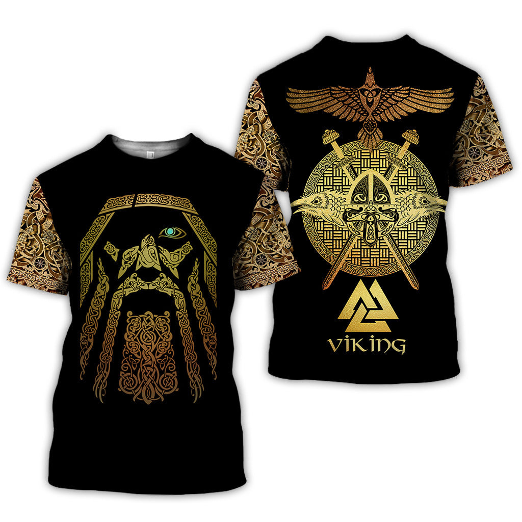 Viking Myth 3D Short-Sleeved T-Shirt - Amamble