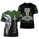 Viking Myth 3D Short-Sleeved T-Shirt - Amamble