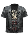 Round Neck Print Trendy T-Shirt - Amamble