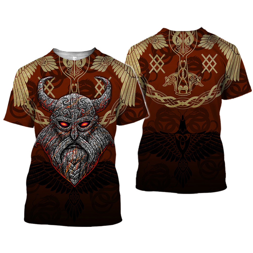 Viking Myth 3D Short-Sleeved T-Shirt - Amamble