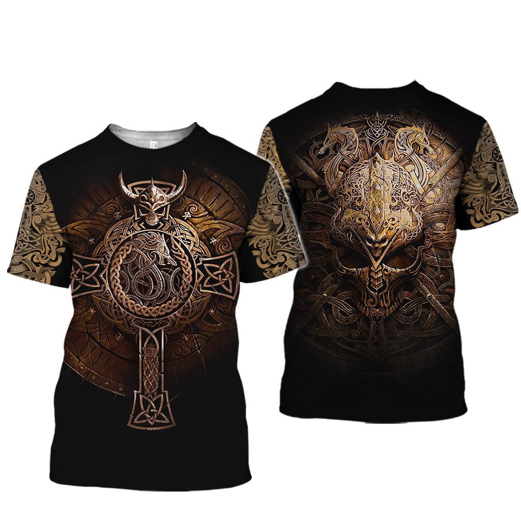 Viking Myth 3D Short-Sleeved T-Shirt - Amamble