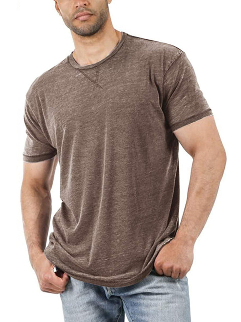 Pure Color Casual T-Shirt - Amamble