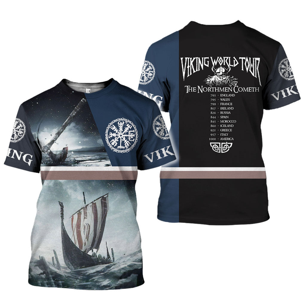 Viking Myth 3D Short-Sleeved T-Shirt - Amamble