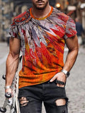 Men's Print Short Sleeves Casual T-shirt 18 - Amamble
