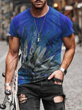 Men's Print Short Sleeves Casual T-shirt 22 - Amamble