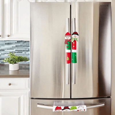 SNOWMAN KITCHEN HANDLE DOOR COVERS (SET OF 3) - Amamble